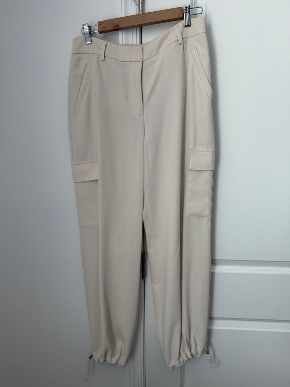 Express Cream Cargo Jogger Dress Pants